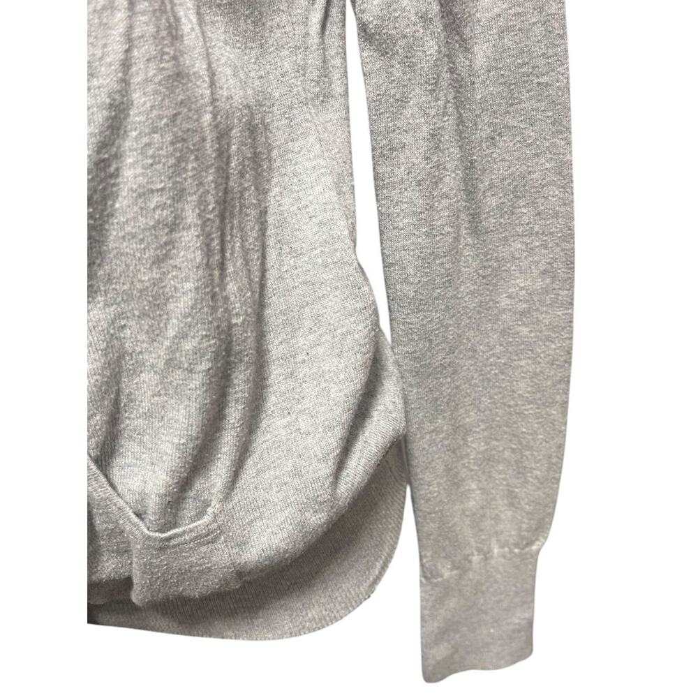Large Charlotte Womens Gray Cardigan Sweater Hooded Cotton Rosettes - Picture 7 of 12